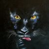 Ritratto pantera nera di violetta viola arte violav