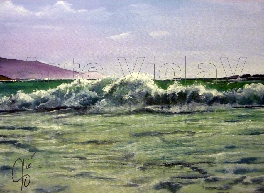 Mare dipinto di Violetta Viola arte ViolaV (onda)