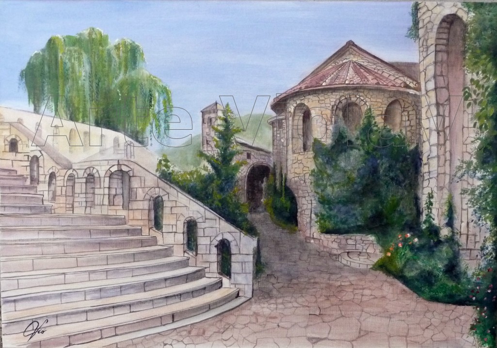 medjugorje dipinto di Violetta Viola Arte ViolaV