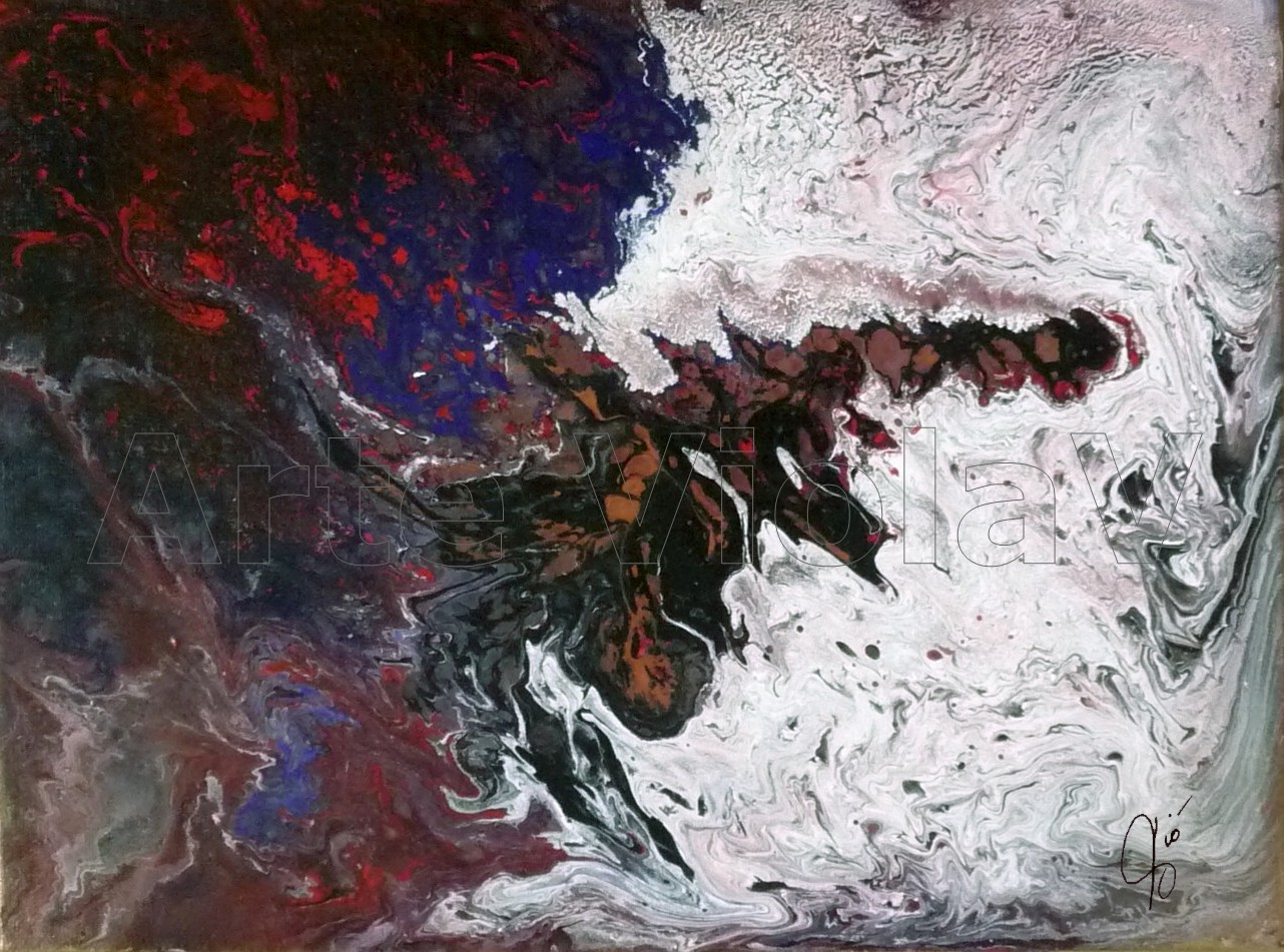 purgatorio dipinto di Violetta Viola arte ViolaV