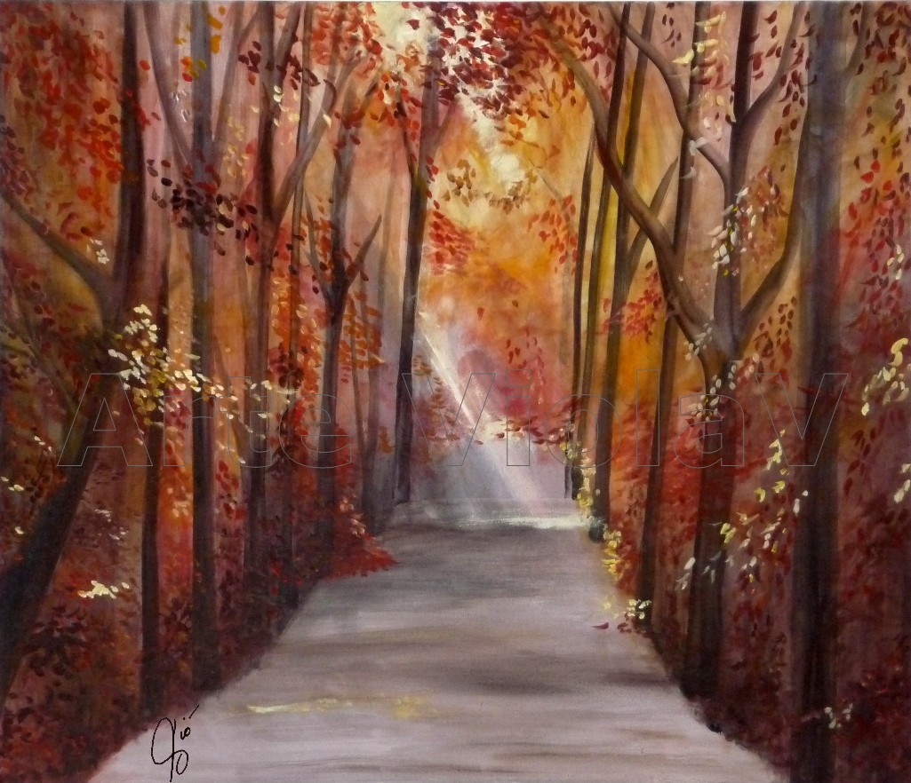 viale alberato (autunno) di violetta viola arte violav